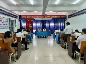 Đoàn công tác của Tỉnh ủy, Thị xã Bến Cát, Sở GD&ĐT, Phòng Giáo dục Đạo tạo và UBND xã An Điền đến kiểm tra công tác tiêm chủng vắc xin COVID-19, công tác phòng, chống dịch sốt xuất huyết và chuẩn bị khai giảng năm học mới