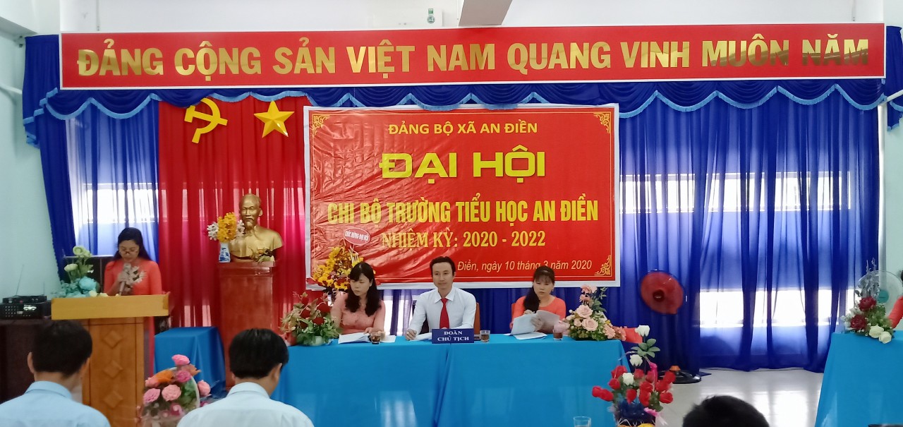 Đại hội Chi bộ trường Tiểu học An Điền nhiệm kỳ 2020-2022